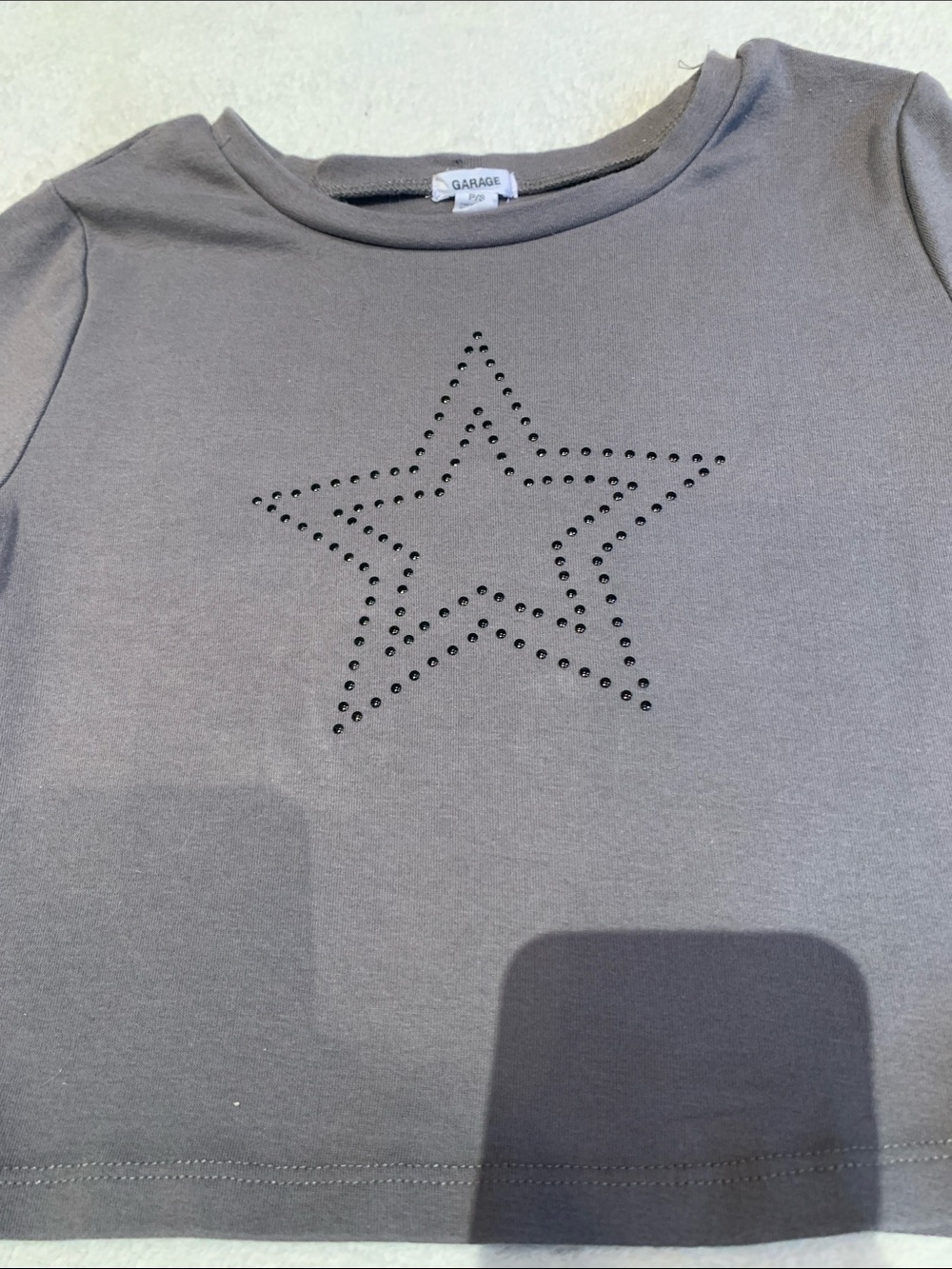 Garage Grey Star Studded Short Sleeve Tee